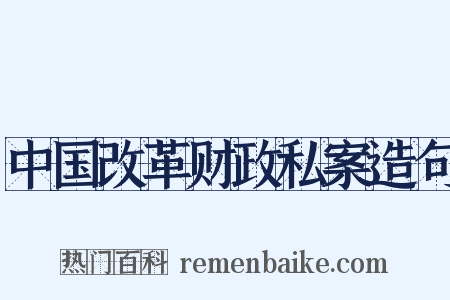 中国改革财政私案造句是什么意思的图片